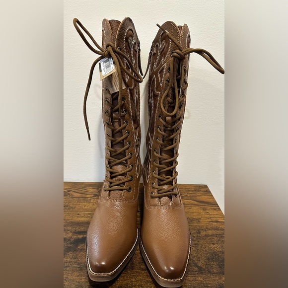 Dingo Women’s San Miguel Tan Leather Cowboy Boot NWT Sizes 7.5 & 8.5 - Picture 3 of 10